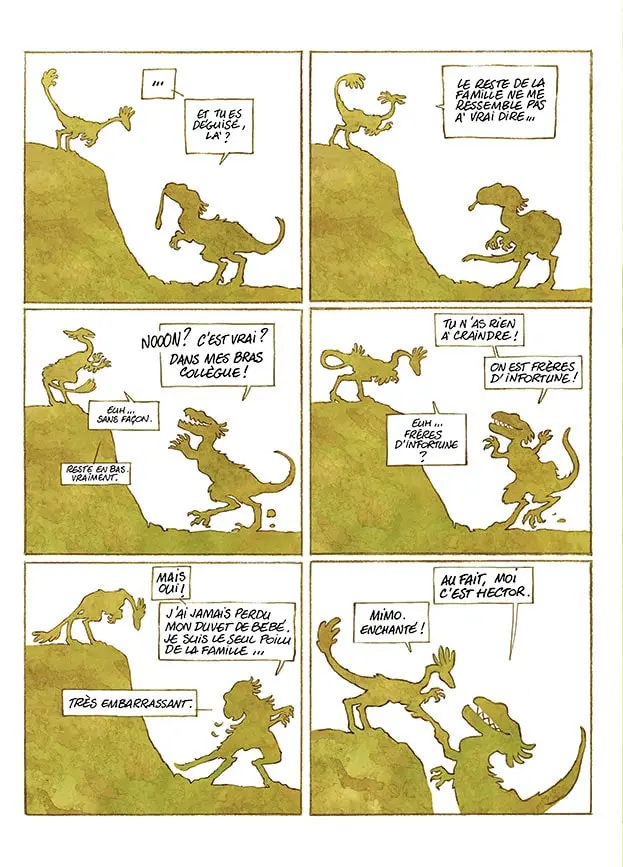 Bande-dessinée - Mimo 1 - dinosaures - inspirée du site de fouilles paléontologiques d'Angeac-Charente