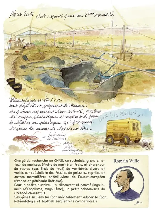 Bande-dessinée - Mimo 1 - dinosaures - inspirée du site de fouilles paléontologiques d'Angeac-Charente