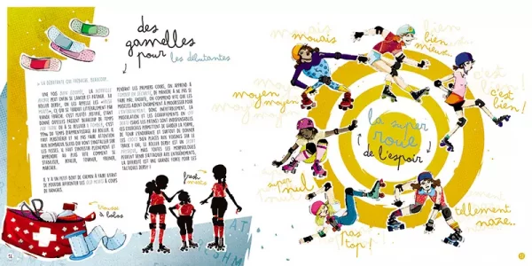 eidola éditions bitume bleu chloé livre illustré livre éducatif roller derby diy histoire apprentissage féminisme