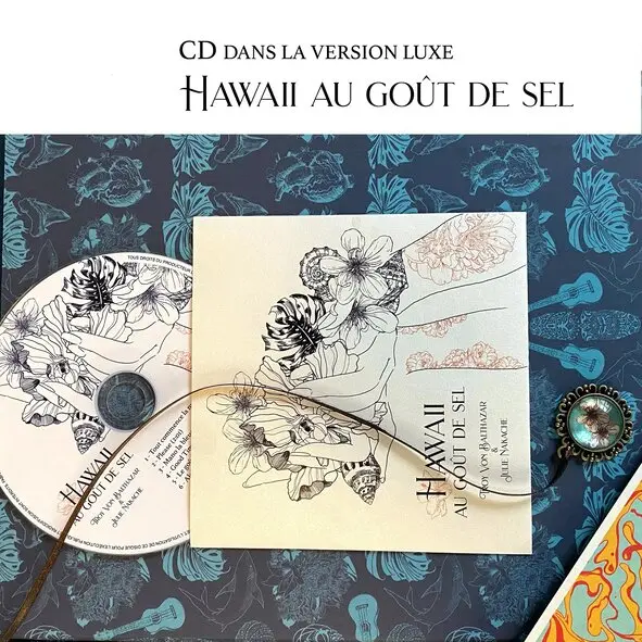 Contes illustrés et musicaux - Hawaï au goût de sel - poésie - femme requin déesse et pêche