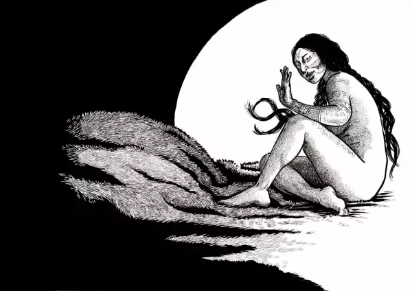 eidola éditions la femme squelette cécile vallade marie-pascale dubé livre musical illustré légende inuit conte adaptation chant