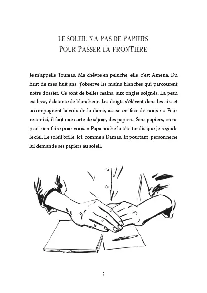 Livre illustré - Le soleil n'a pas de papiers - nouvelles sur l'immigration