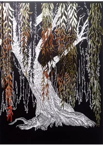 Conte illustré et musical - Legend of the willow - poésie - femme louve et arbre chanteur