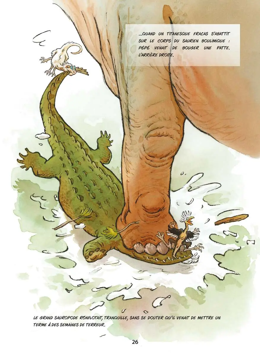 Bande-dessinée - Mimo - dinosaures - inspirée du site de fouilles paléontologiques d'Angeac-Charente