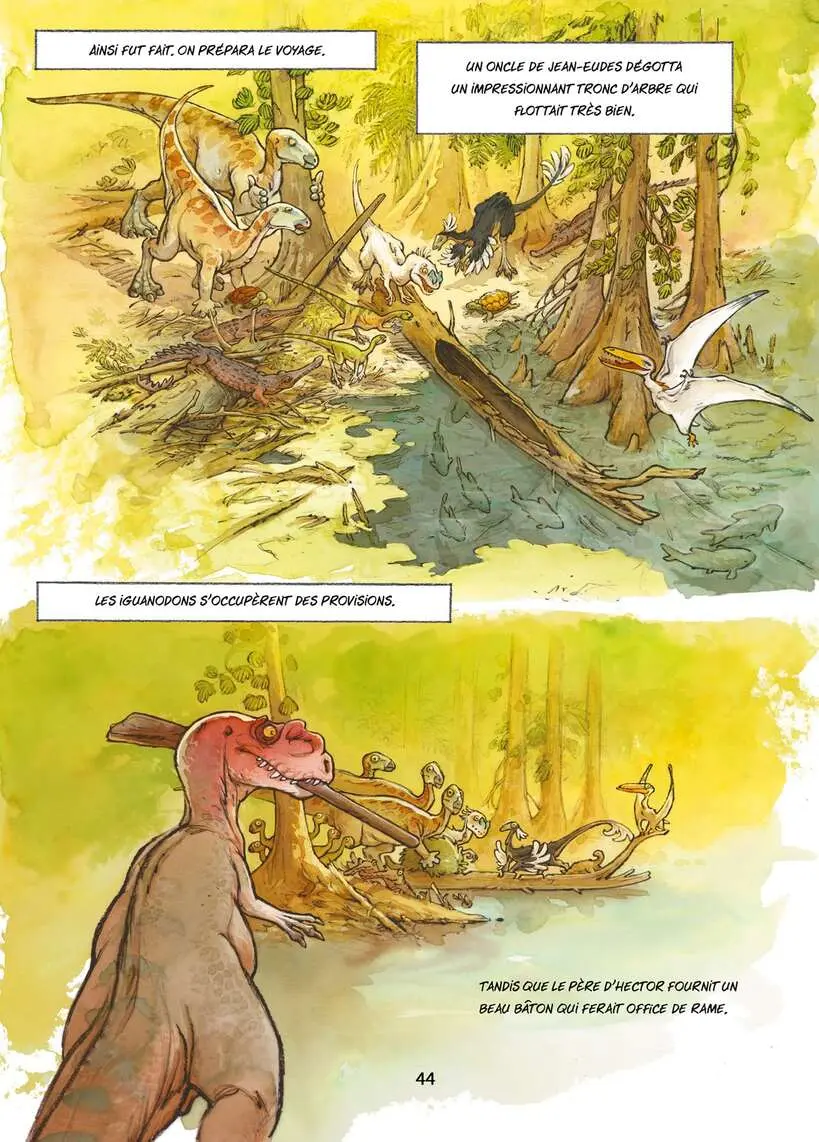 Bande-dessinée - Mimo - dinosaures - inspirée du site de fouilles paléontologiques d'Angeac-Charente