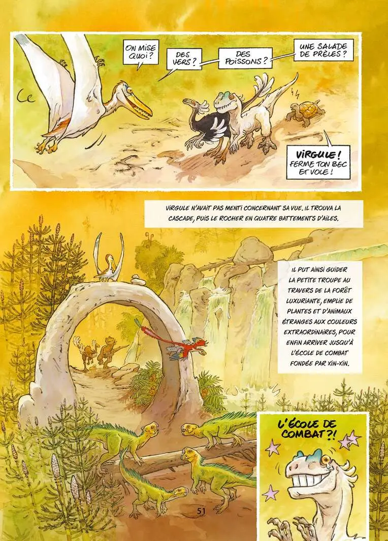Bande-dessinée - Mimo - dinosaures - inspirée du site de fouilles paléontologiques d'Angeac-Charente