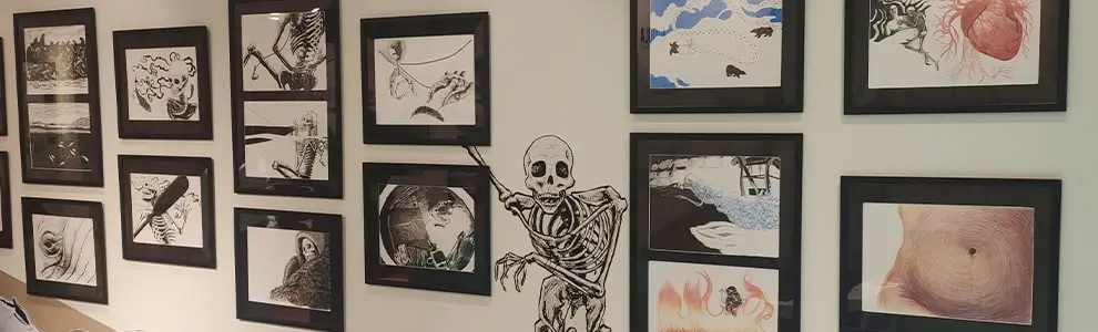 Exposition - La femme squelette - bande dessinée - légende inuit