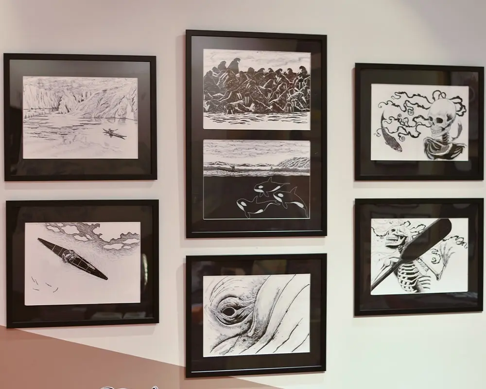 Exposition - La femme squelette - bande dessinée - légende inuit