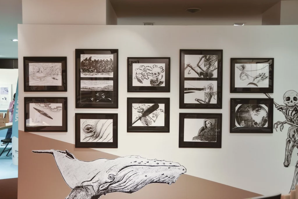 Exposition - La femme squelette - bande dessinée - légende inuit