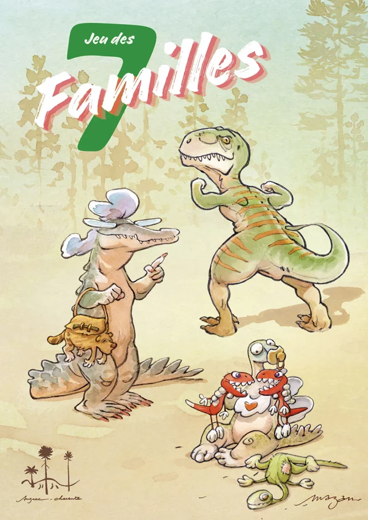 Jeux de Cartes -dinosaures - inspiré des fouilles paléontologiques d'Angeac-Charente